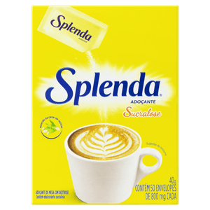 Adoçante em Pó Sucralose Splenda Caixa 40g 50 Unidades