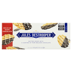 Biscoito Belga Jules Destrooper Butter Crisps com Cobertura de Chocolate 100g