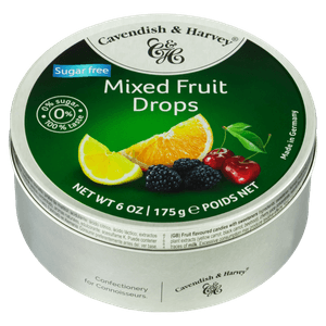 Bala Alemã Cavendish e Harvey Mixed Fruit sem açúcar 175g