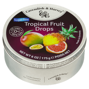 Bala Alemã Cavendish e Harvey Tropical Fruit sem açúcar 175g