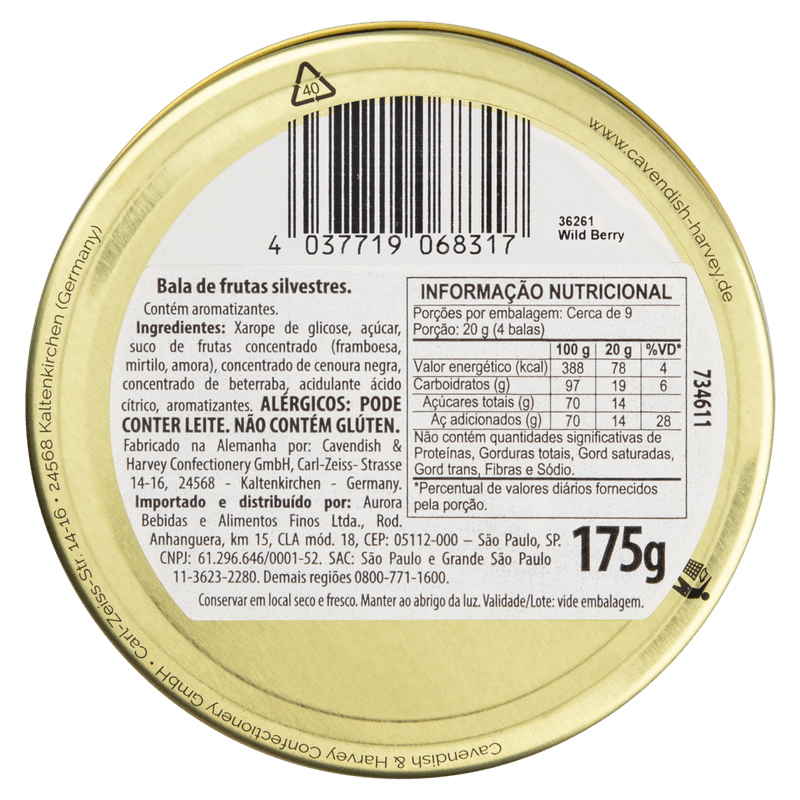 Bala-Alema-Cavendish-e-Harvey-Wild-Berry-175g