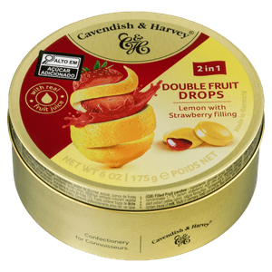 Bala Alemã Cavendish e Harvey Duo Fruit Lemon filled Strawberry 175g