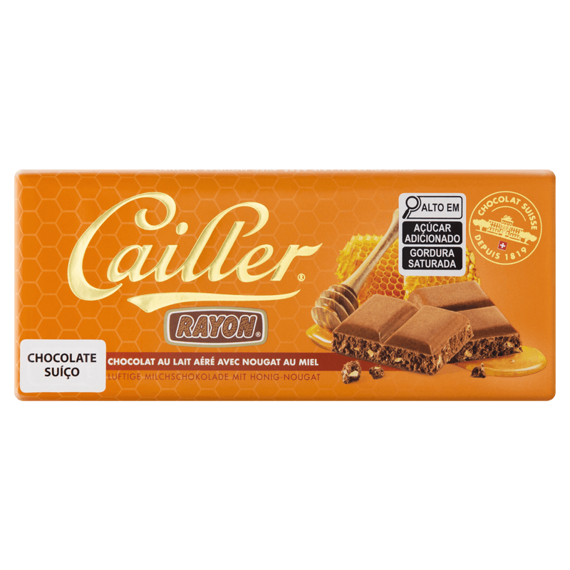 Chocolate-Suico-ao-Leite-Aerado-31--Cacau-com-Torrone-de-Mel-Cailler-Rayon-Tablete-de-100g