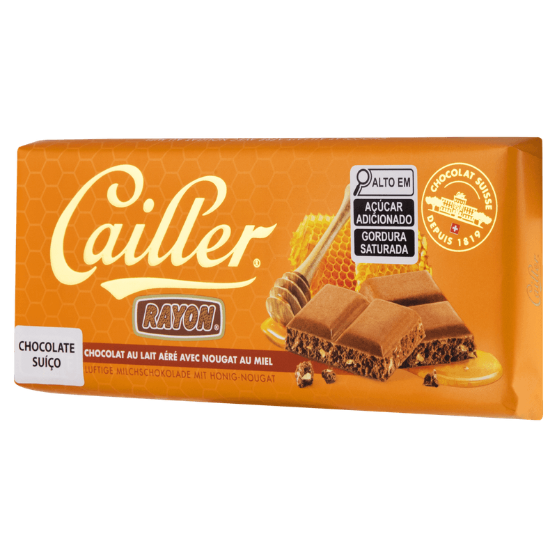 Chocolate-Suico-ao-Leite-Aerado-31--Cacau-com-Torrone-de-Mel-Cailler-Rayon-Tablete-de-100g