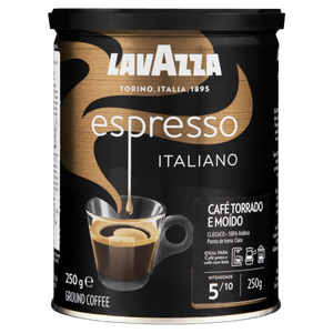 Café Torrado e Moído Espresso 100% Premium Arábica Lavazza Lata 250g