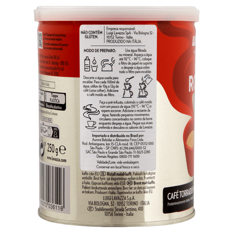 Cafe-Torrado-e-Moido-Lavazza-Qualita-Rossa-Lata-250g