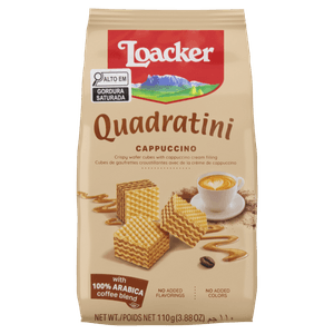 Biscoito Italiano Loacker Quadratini Cappucino 110g