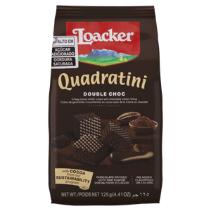 Wafer Italiano Loacker Quadratini Double Choc 125g