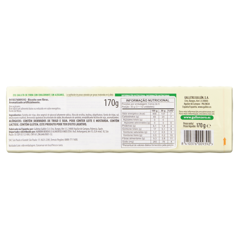 Biscoito-Espanhol-Gullon-Zero-Fibra-Integral-170g