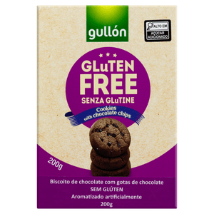 Biscoito Espanhol Gullón Sem Glúten Cookies Gotas de Chocolate 200g