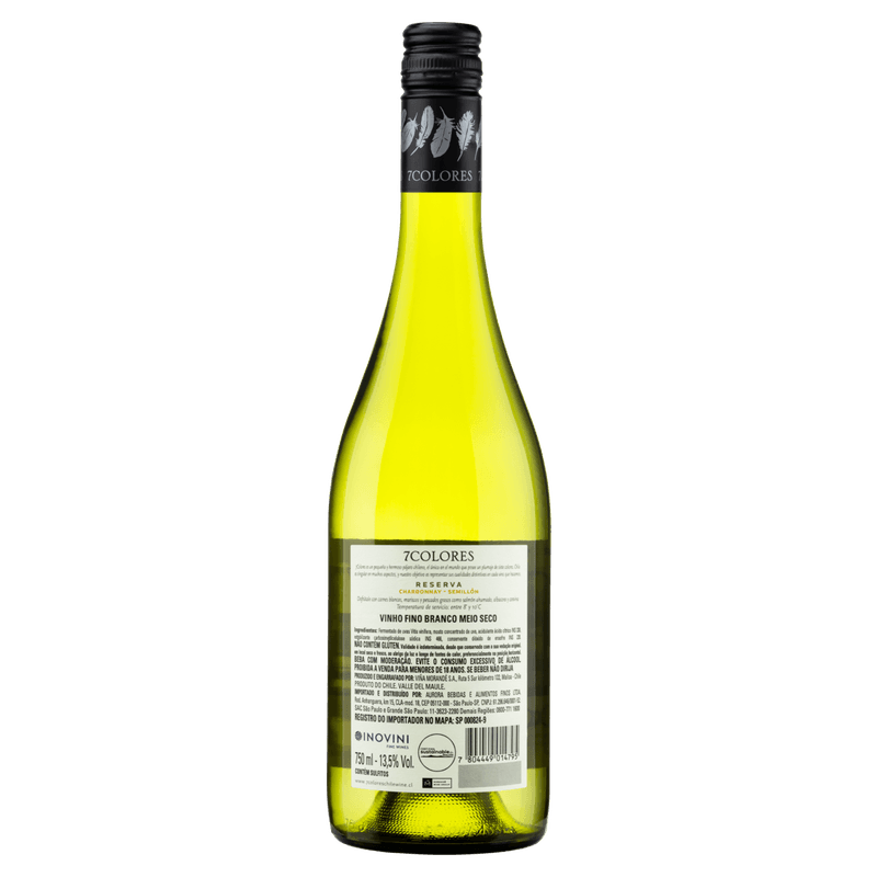 Vinho-Chileno-Branco-Meio-Seco-7-Colores-Chardonnay-e-Semillon-Reserva-Garrafa-750ml