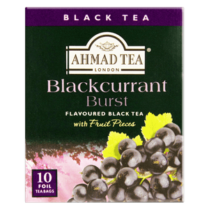 Chá Preto Blackcurrant Burst Ahmad Tea London Caixa 20g 10 Unidades