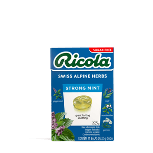 Bala Suiça Ricola Sem Açucar Strong Mint