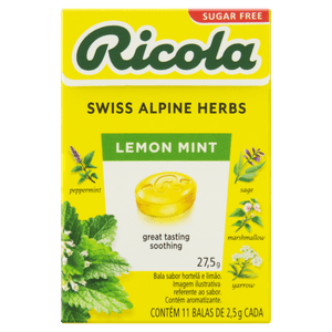 Bala Suíça Ricola Sem Açucar Lemon Mint