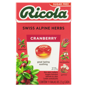 Bala Suiça Ricola Sem Açucar Cranberry
