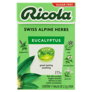 Bala Suiça Ricola Sem Açucar Eucalyptus