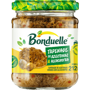 Tapenade de Azeitonas Verdes com Alcachofra Bonduelle Vidro 185g