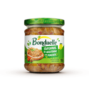 Tapenade de Azeitonas Verdes com Pimenta Bonduelle Vidro 185g